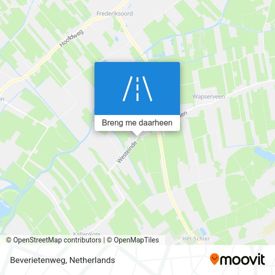 Beverietenweg kaart