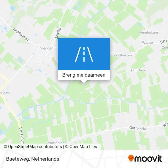 Baeteweg kaart