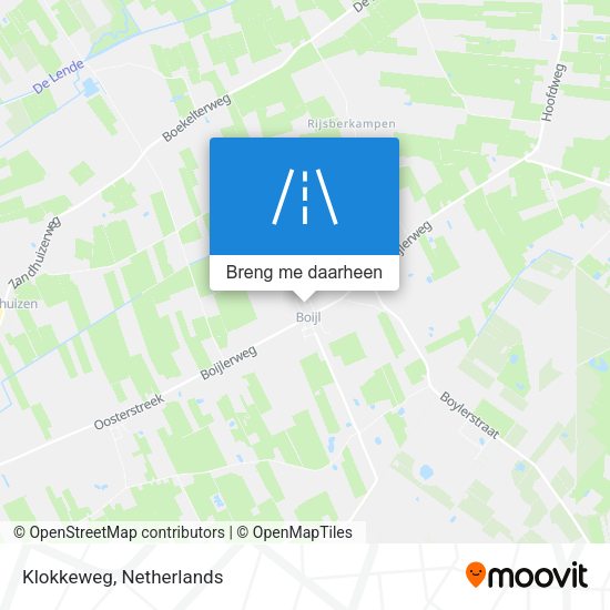 Klokkeweg kaart