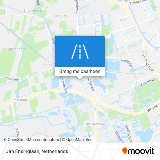 Jan Ensinglaan kaart