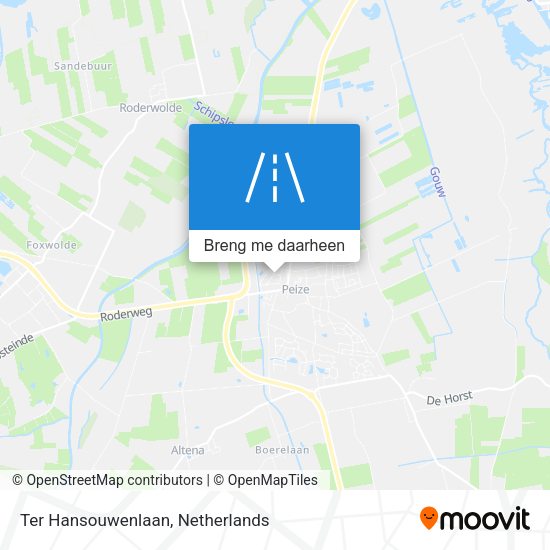 Ter Hansouwenlaan kaart