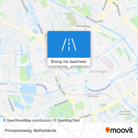 Prinsesseweg kaart