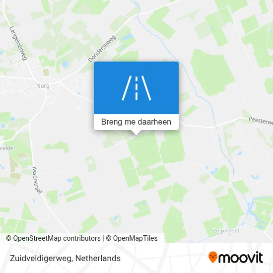 Zuidveldigerweg kaart