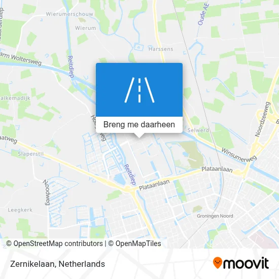 Zernikelaan kaart