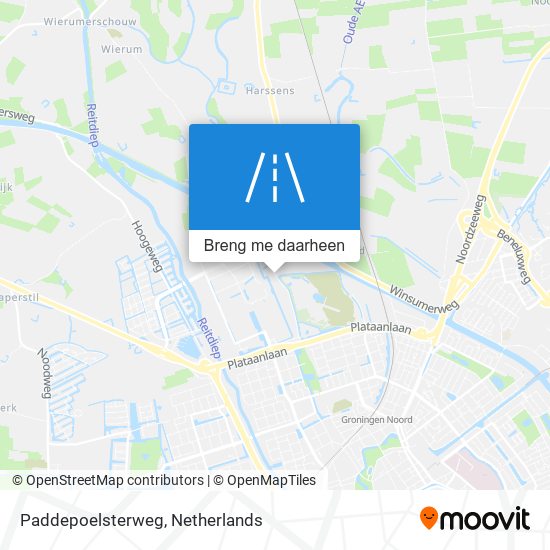 Paddepoelsterweg kaart