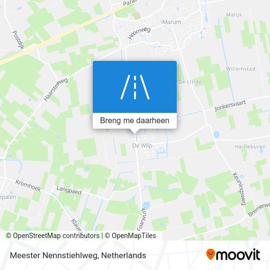 Meester Nennstiehlweg kaart