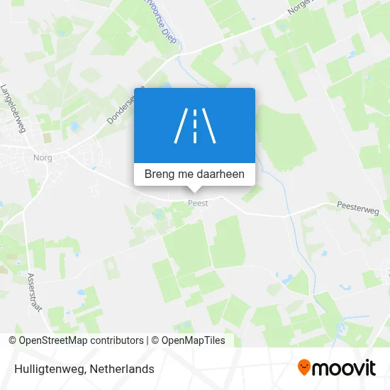 Hulligtenweg kaart