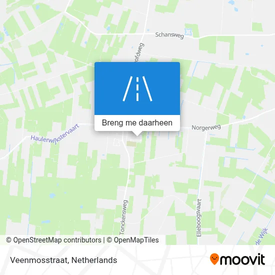 Veenmosstraat kaart
