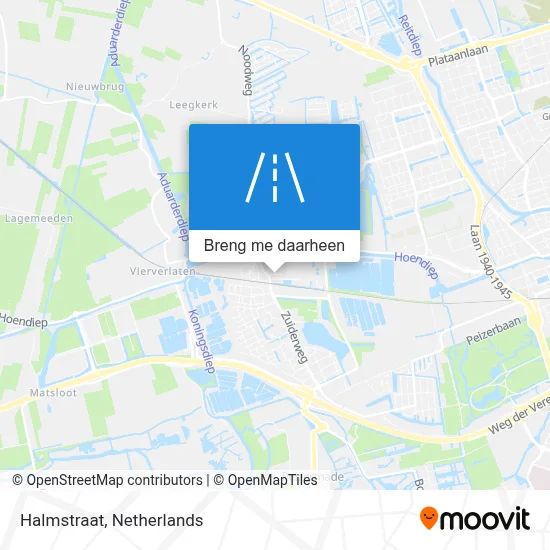 Halmstraat kaart