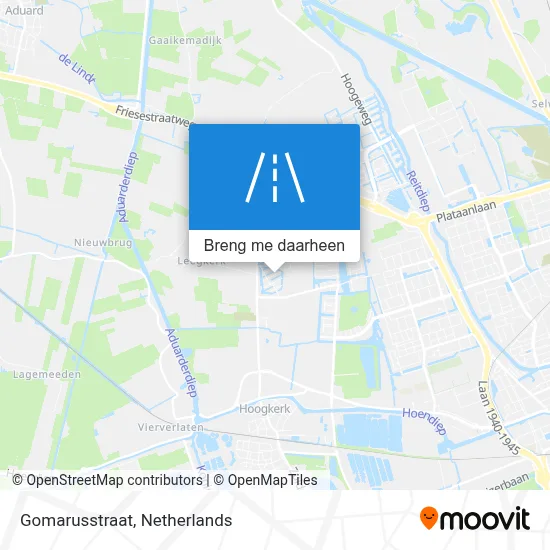 Gomarusstraat kaart