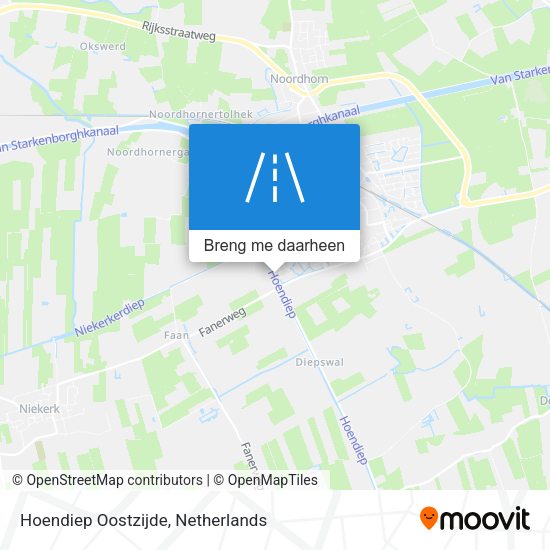 Hoendiep Oostzijde kaart