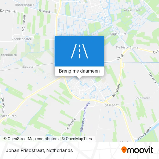 Johan Frisostraat kaart
