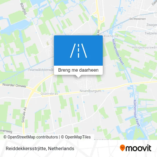 Reiddekkersstrjitte kaart