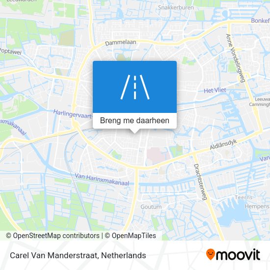 Carel Van Manderstraat kaart