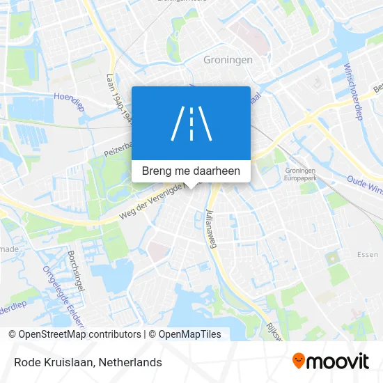 Rode Kruislaan kaart