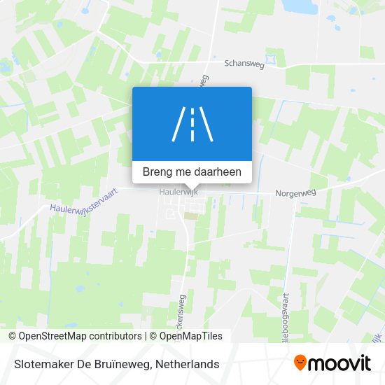 Slotemaker De Bruïneweg kaart