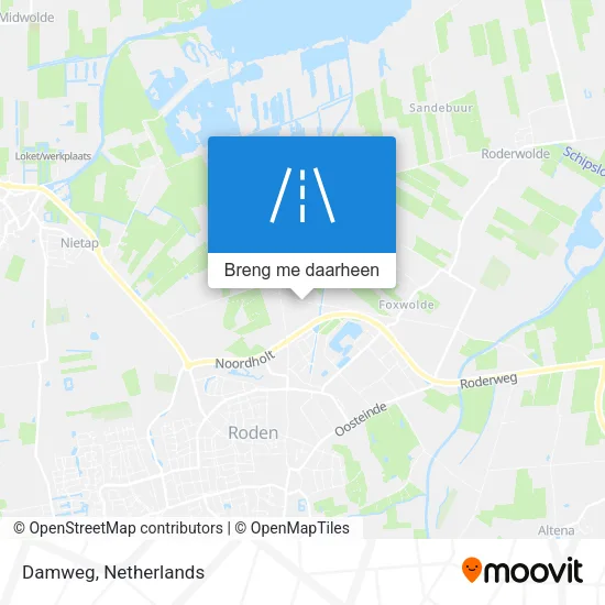 Damweg kaart