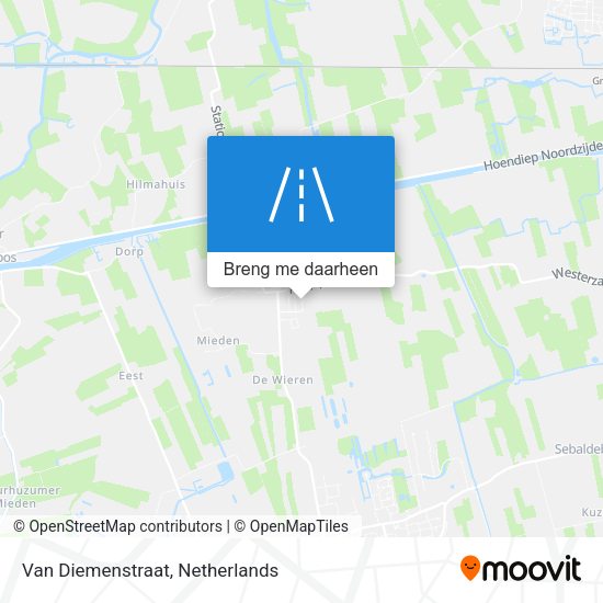 Van Diemenstraat kaart