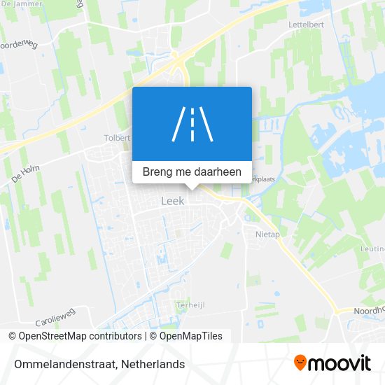 Ommelandenstraat kaart