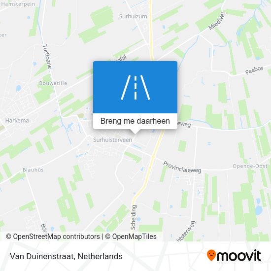 Van Duinenstraat kaart