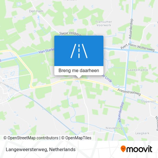 Langeweersterweg kaart