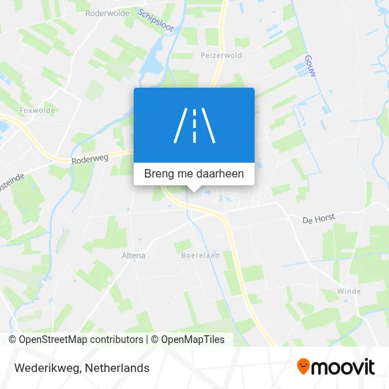 Wederikweg kaart