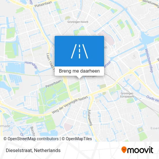 Dieselstraat kaart
