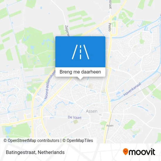 Batingestraat kaart