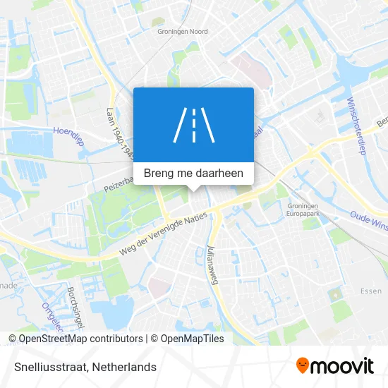 Snelliusstraat kaart