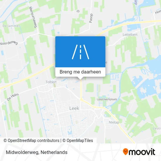 Midwolderweg kaart