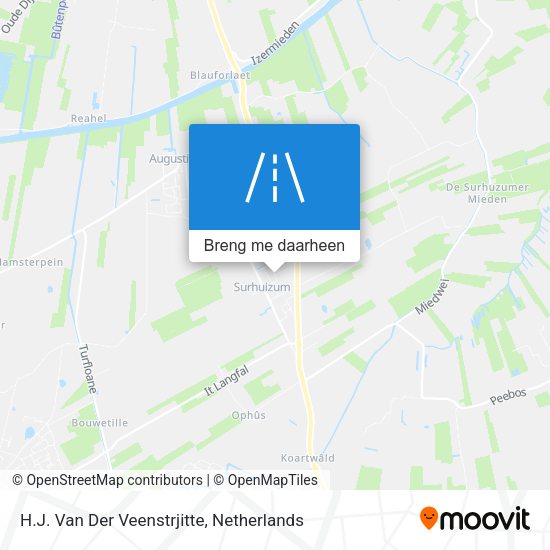H.J. Van Der Veenstrjitte kaart