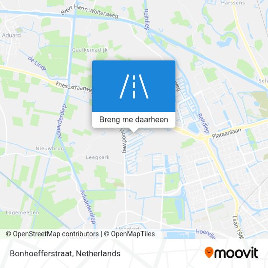 Bonhoefferstraat kaart