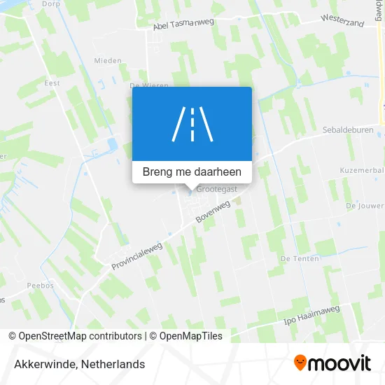 Akkerwinde kaart