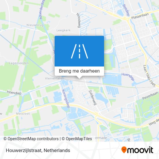 Houwerzijlstraat kaart