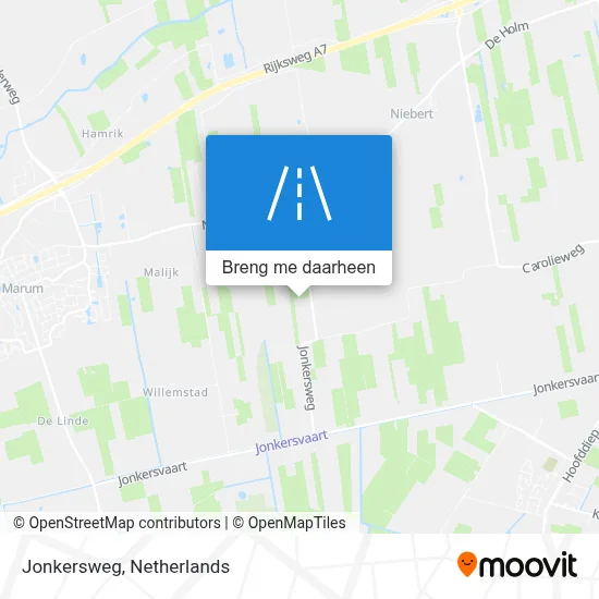 Jonkersweg kaart