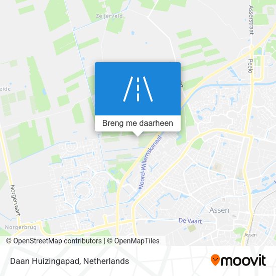 Daan Huizingapad kaart