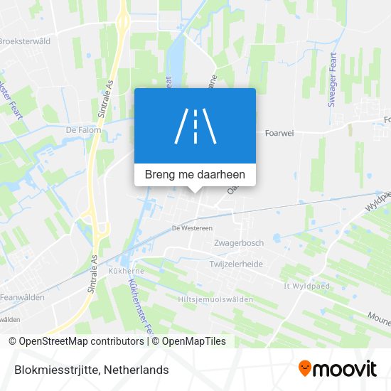Blokmiesstrjitte kaart