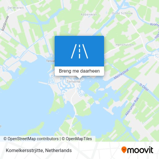 Komelkersstrjitte kaart