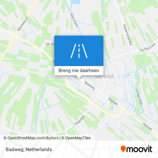 Badweg kaart