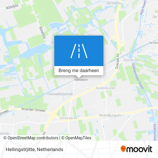 Hellingstrjitte kaart