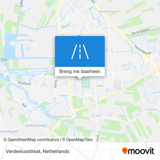 Verdeniusstraat kaart