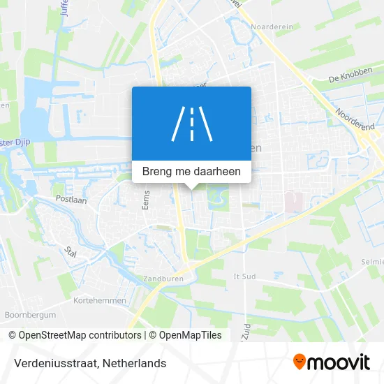 Verdeniusstraat kaart