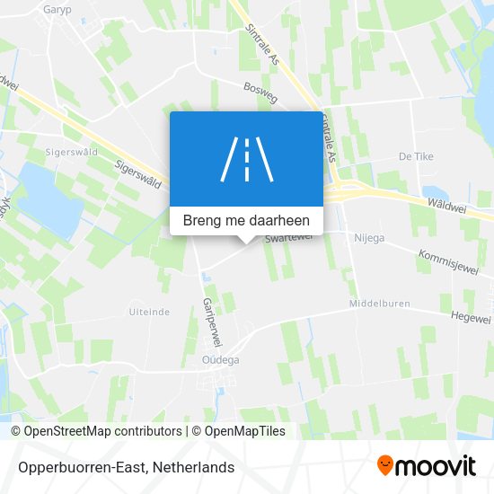 Opperbuorren-East kaart