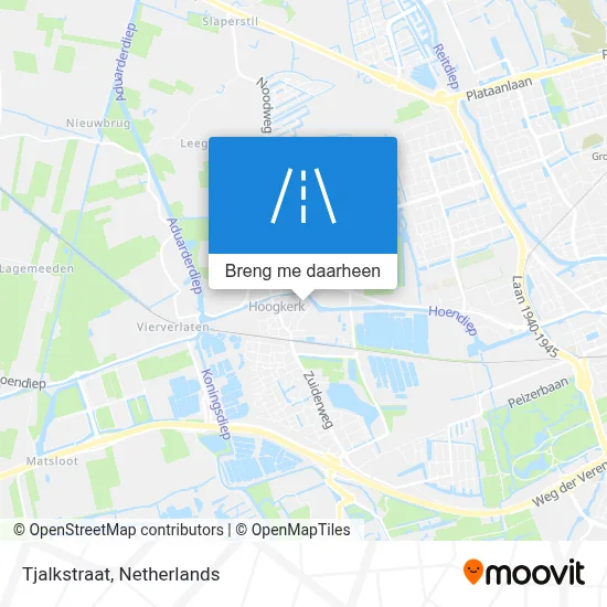 Tjalkstraat kaart