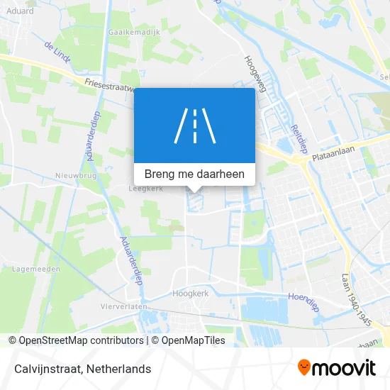 Calvijnstraat kaart