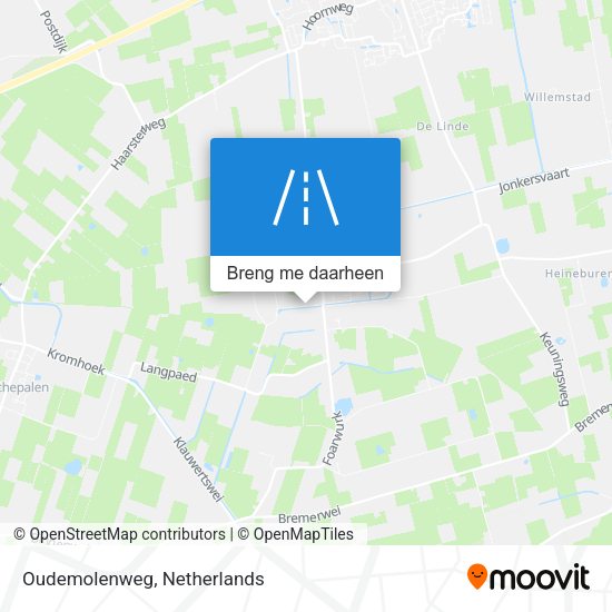 Oudemolenweg kaart