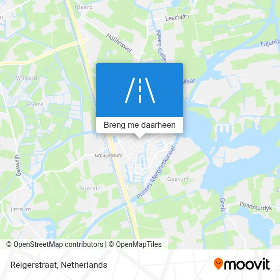 Reigerstraat kaart