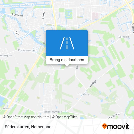 Sûderskarren kaart