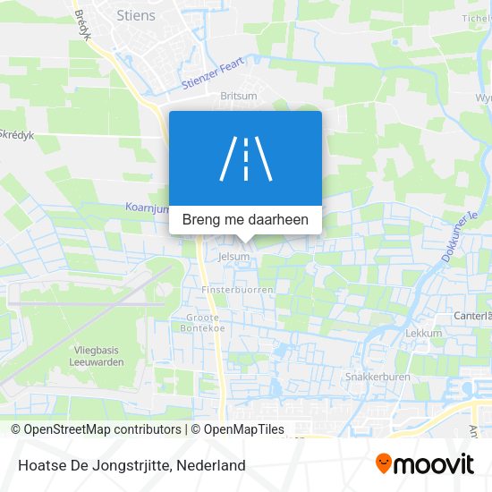 Hoatse De Jongstrjitte kaart