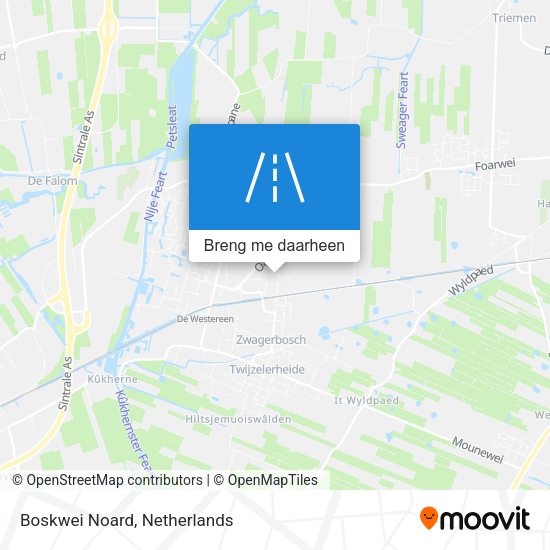 Boskwei Noard kaart